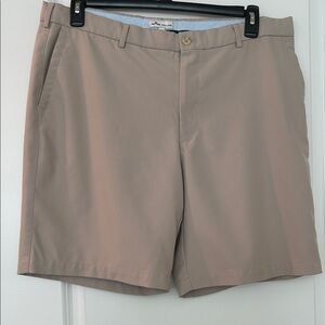 Peter Millar Men's Beige Flat Front Shorts